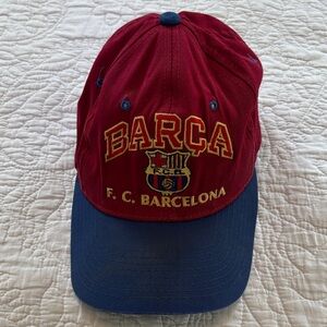 Men’s Barça Embroidered Baseball Cap - Red & Blue